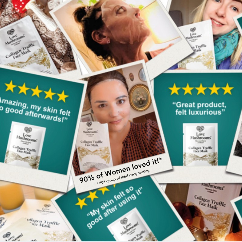 Love Mushroom Beauty Face Mask | Luxury Collagen Truffle Sheet