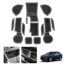 LUWU Suzuki S-Cross Hybrid 2022-2024 2025 Storage Box Non-Slip Mats Rubber Mats Centre Console Non-Slip Mats Non-Slip Cup Holder Mat Suzuki S-Cross III Accessories (White)