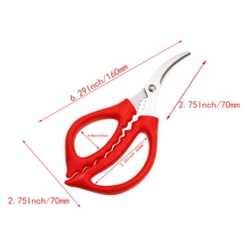 Seafood Scissors and Lobster Forks Set of 6 pcs for Kitchen Seafood Fish Crab Shrimp Scissors Set