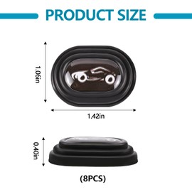 Wuyaoyao 8PCS Car Door Shock Absorber, Silicone Car Side Door Shock Absorbing Cushion Gasket, Anti-Collision Doors Protection Sticker, Self Adhesive Auto Doors Slam Stopper Protector (Car Logo, 8PCS)