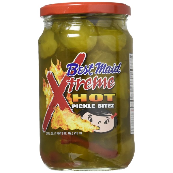 Best Maid Xtreme Hot Pickle Bitez 24oz Jar (Pack of 2)