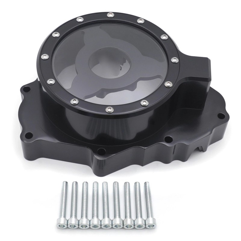 HONGK ALL YEAR Black Clear Left Engine Stator Cover For
