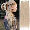 Leeven 40 Strands Blonde Dreadlock Extension 24 Inch Reggae Braids