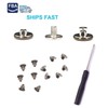 12 Pcs Button for Sewing Metal Jeans,ICEYLI 17 mm No-Sew