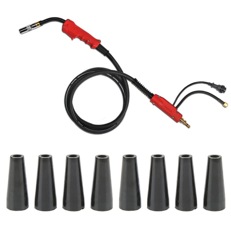 8Pcs Flux Core Welding Gasless Nozzle Self Protection MIG Welding