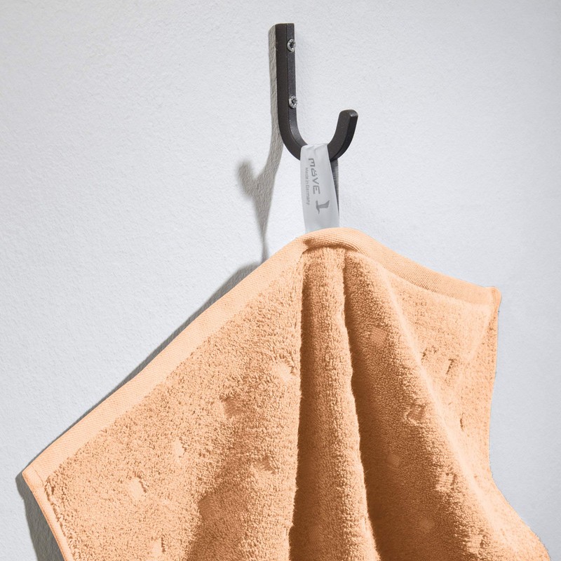 Möve Quadretti Guest Towel Set of 2 Terry Sand-Apricot Size