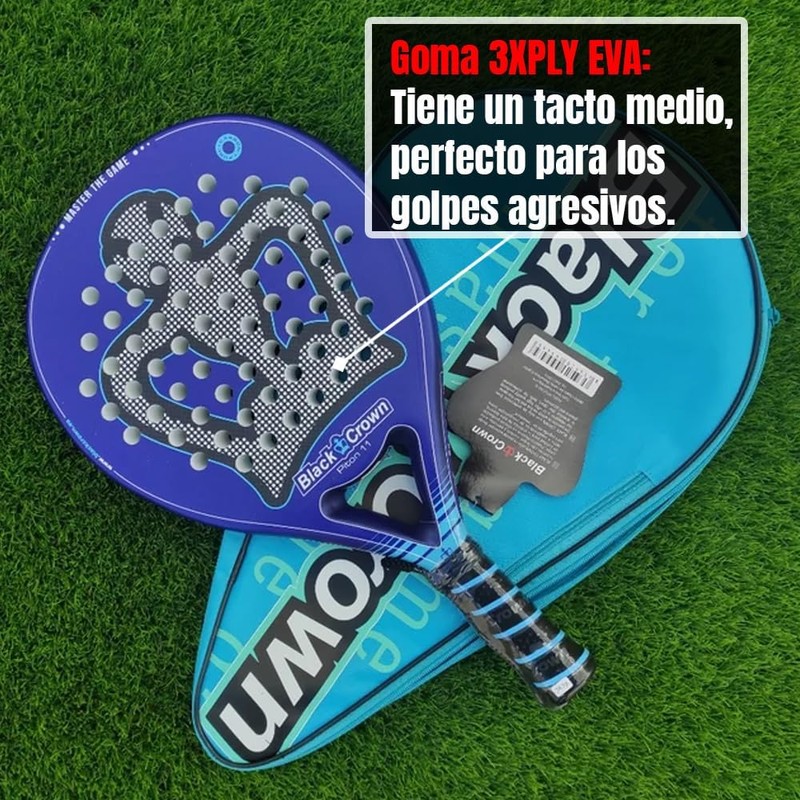 Black Crown - Raqueta de Padel Piton 11- Forma Redonda