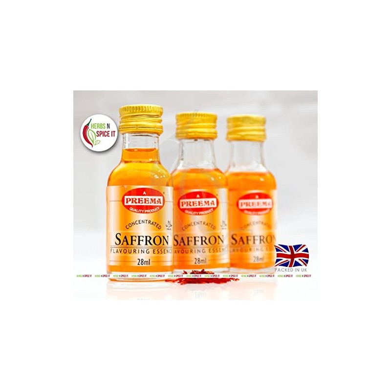 3x28ml Preema Saffron Essence Flavour Kesar Flavour Grade A Premium