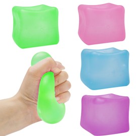 Fidget Toys Stress Cube 4 Pack - Soft Relaxation Fidget ice Toys, Relieve Anxiety - Fun Fidget Stress Balls, Sensory Calming Toys