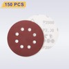sourcing map 150pcs Hook and Loop Sanding Discs 5" 8-Hole