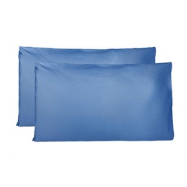 Cushion Cover 40 x 80 cm Set of 2 - 100% Cotton, Super Soft Premium Jersey Pillowcase, Simple and Elegant in Design, Made in Italy - Royal Blue