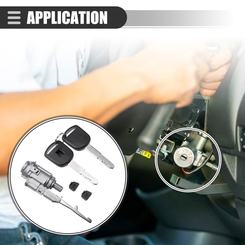X AUTOHAUX Ignition Switch Lock Cylinder, for Honda Accord 2003-2012,