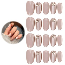 Französisch Drucknagel, Größe S – Künstliche Nägel mit Klebeband – Verschönern Ihre Nägel, langlebig & robust, für viele Gelegenheiten – 20 Stück