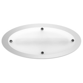 Dream Lighting Motorhome Interior Lighting 12v Caravan LED Light Crystal Oval Roof Dome Lamp for Vehicles RV Boat Cool White Surface Mount