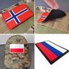 Pack of 2 3D PVC rubber Ukraine flag patches, heavy