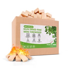 WFLUOLUO 3.5" Lengths Mini Fire Sticks Wood,Pine Kiln Dried Firewood,Small Barkless Kilndling Logs,Fire Pit Accessories Prefect for Mesa,Tabletop Fire Pit,Pizza Oven,12Lbs