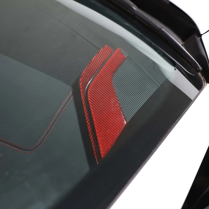 autopart2021 Red Carbon Fiber Instrument Dashboard Side Panel Trim For