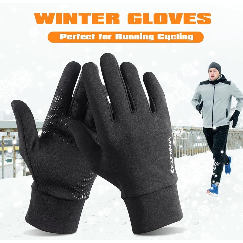 FANEVER Winter Gloves,Touch Screen Gloves Inner Fleece Thermal Warm Water
