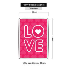 Pixly® Love Fridge Magnet Large Jumbo Size Valentines Keepsake Novelty Refrigerator Magnets Gift for Boyfriend Girlfriend Him Her