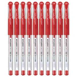 Uni-ball Signo Dx Um-151 Gel Ink Pen - 0.38 Mm - 10 Pcs - Red - by Uni Mitsubishi Pencil Company