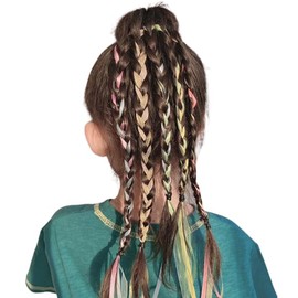 Decorative, Hair Extensions, Set of 5, Ribbon, Lace, Colorful, Elastic, Dance, Kids, Girls, Kids, Fashion, Hairstyle, Braid Set