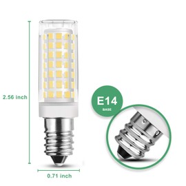 RAYHOO 2pcs E14 Base LED Light Bulbs 8W LED Light Equivalent to 60W Incandescent Bulb, E14 European Base Bulb, 88-2835-SMD LED Chipsets, Not Dimmable,110-130V, Warm White 2800-3200K, 550LM