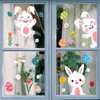 Happy Bunnies Easter Glass Window Clings Wall Decals Stickers Egg