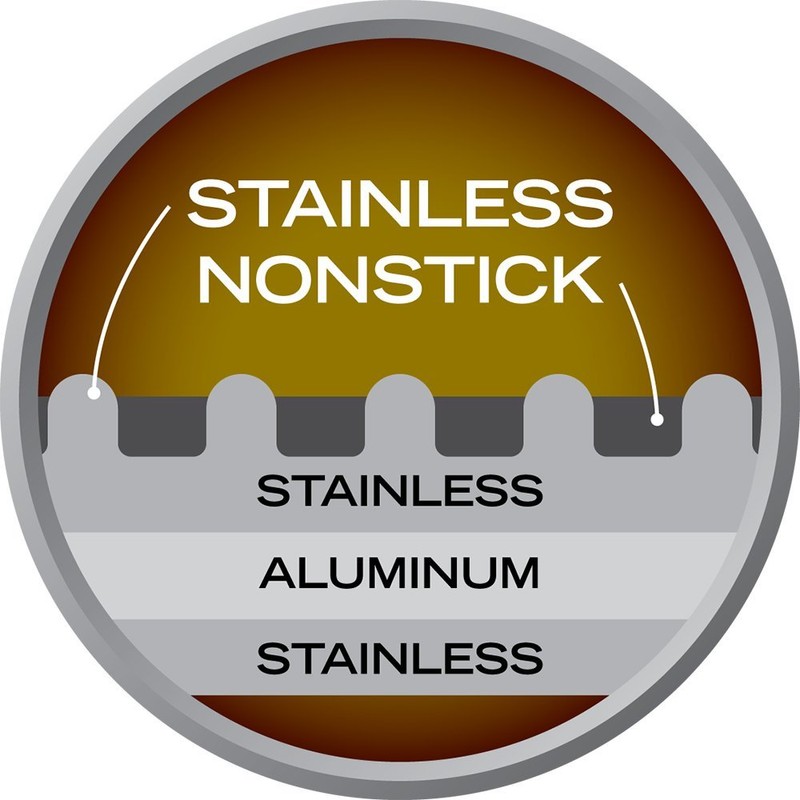 Black Cube Hybrid Stainless/Nonstick Cookware Chef's Pan, 9.5-Inch