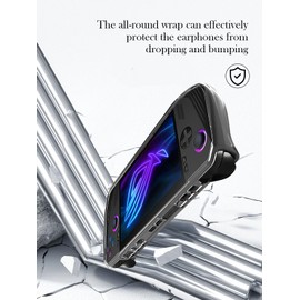 for ASUS ROG Ally X Case,Ultra-Thin Full Coverage Corner,Soft TPU Shockproof Kids Friendly for ROG Ally X Case Cover (ClearBlack)