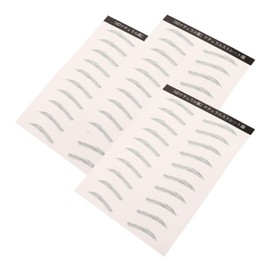 WOONEKY 3 Sheets Eyebrow Decals for Easy Application Peel Off Temporary Hair Like Stickers Durable User Friendly Brow Shaping for Women