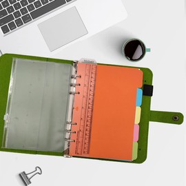 Jalach Felt Ring Binder A5 A6 Refillable A6 A5 Binder with 90 Sheets Paper Dotted Notebook Ring Binder Diary Planner Calendar Organiser for Work School Recipes Travel