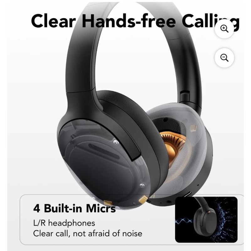 IKT NEW IKT LE824 ANC Active Noise Canceling Headphones Over