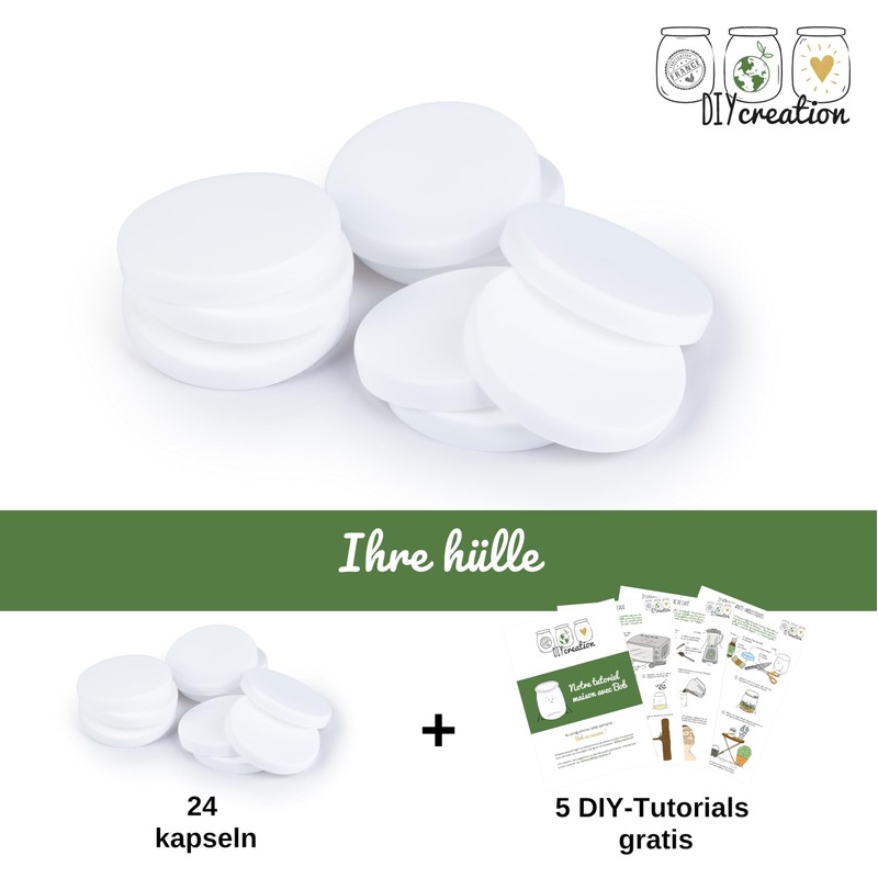 DIY Creation Set of 24 Reusable Universal Lids Compatible with