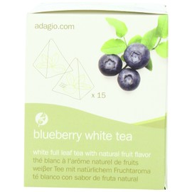 Adagio Teas Gourmet Tea Bags, Blueberry White, 15 Count