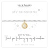 Life Charms My Sunshine gold flower charm bracelet