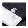 Luxury Silver Cufflinks Clear, Smooth and Elegant with Three Iridescent
