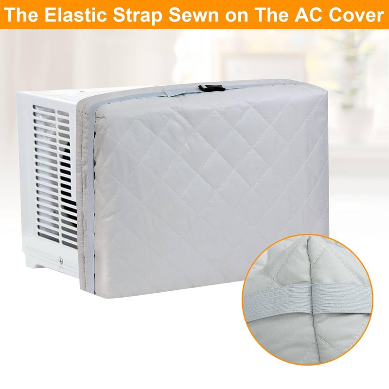 Demao Grey Window AC Covers for Inside, 21" × 15"×