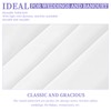 Showgeous Tablecloth White Round Tablecloth 228 cm Polyester Fabric Tablecloth
