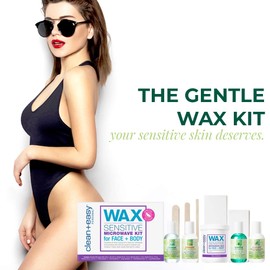 Clean + Easy Sensitive Microwave Wax Kit for Face & Body