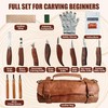 ZGROCK Wood Carving Kit Deluxe Whittling Knife Set 15PCS Wooden