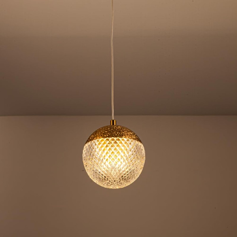 WOWEWA G9 Hanging Light Acrylic Pendant Light Modern Ball Chandelier