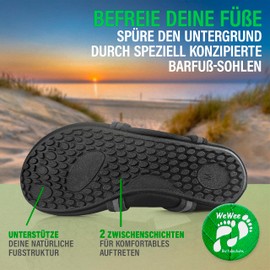 WeWee The Healthy All-Around Barefoot Shoes from Versatile Minimal Shoes with a Modern Everyday Look (Gray Cross 10.5-11.5)