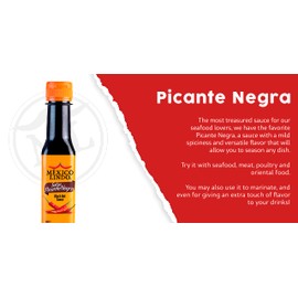 Mexico Lindo Picante Negra Hot Sauce | Light & Spicy | 8,400 Scoville Level | Great with Asian Food, Seafood & Meat | 5 Fl Oz Bottle (Pack of 1)