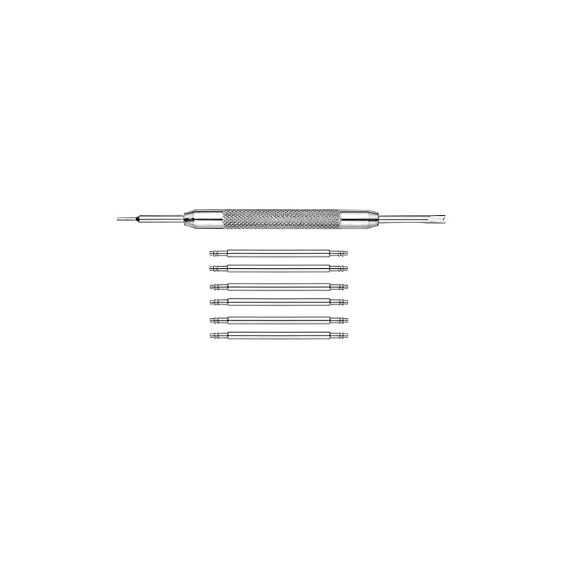 Alpine 6 pcs Stainless Steel Spring Bars with Spring Bar