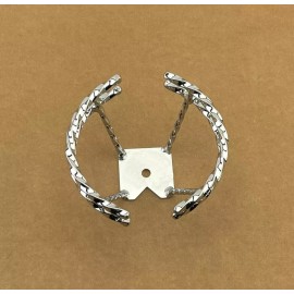 Lowrider 4" LONG VINTAGE LOWRIDER HALF DOUBLE TWISTED STRAIGHT STEERING WHEEL IN CHROME.