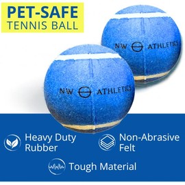 NW Athletics Tennis Ball Dog Toy, 3 Pack, for Small-Medium Dogs