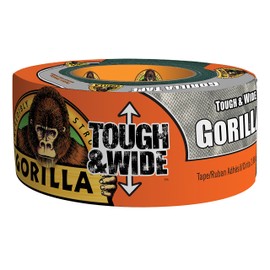 Gorilla Tough & Wide Duct Tape, 2.88" x 30 yd, Silver, (Pack of 4)