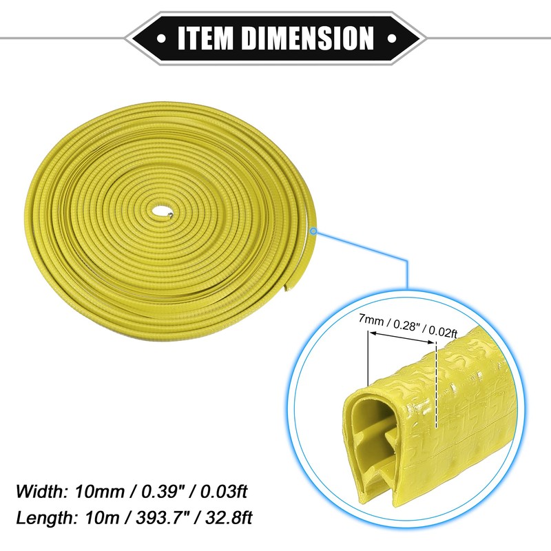 X AUTOHAUX Car Door Edge Guard, 32.8ft U Shape Rubber
