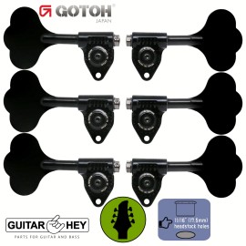 GOTOH NEW Gotoh GBU510C-12 Bass 6-String L3+R3 11/16" Tuners Clover Key 3x3 - BLACK
