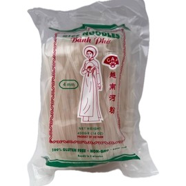 CAF Premium Rice Noodles – Gluten-Free Banh Pho Rice Sticks for Pho, Pad Thai & Stir-Fry – 14 Ounce, 4mm (Pack of 1) – Vietnamese & Thai Style Rice Noodles